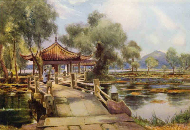 हैंगचो, लोटस द्वीप, पश्चिम झील द्वारा थॉमस हॉजसन लिडेल