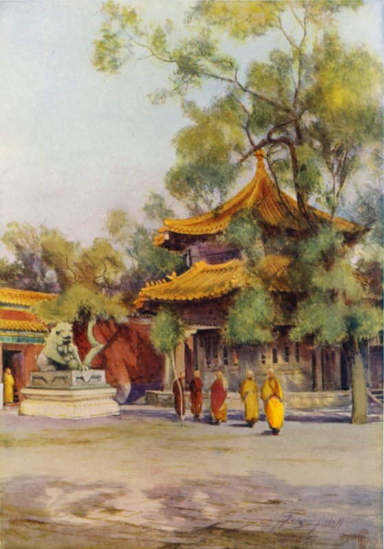 लामा मंदिर, पीकिंग में पेला द्वारा थॉमस हॉजसन लिडेल