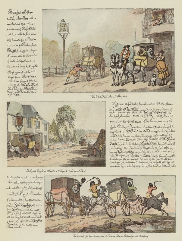एक पोस्ट चेज़ में रॉलैंड्सन का दौरा, 1782 (क्रोमोलिथो) द्वारा थॉमस रोलैंड्सन