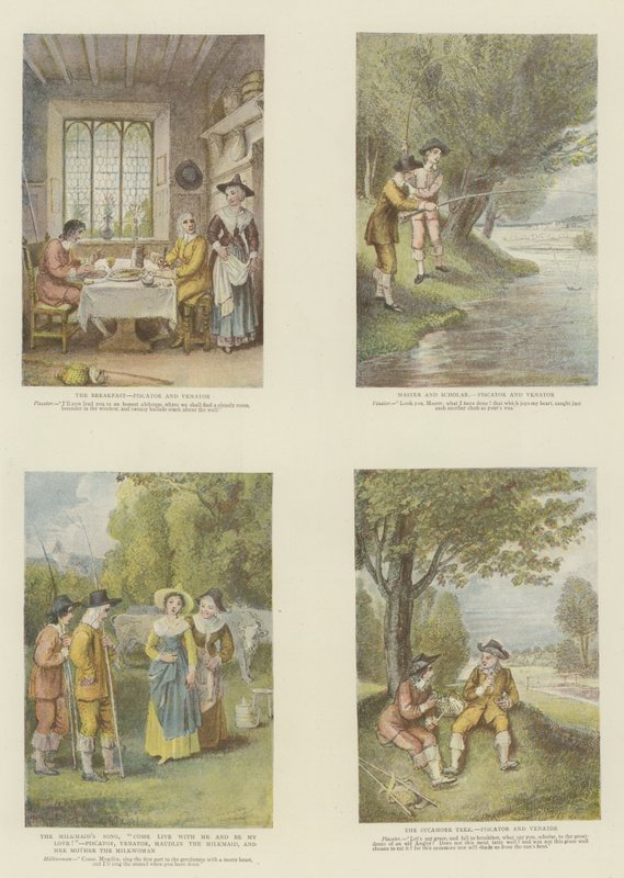 द इज़ाक वाल्टन और चार्ल्स कॉटन (क्रोमोलिथो) द्वारा पूर्ण एंगलर द्वारा थॉमस स्टॉथर्ड
