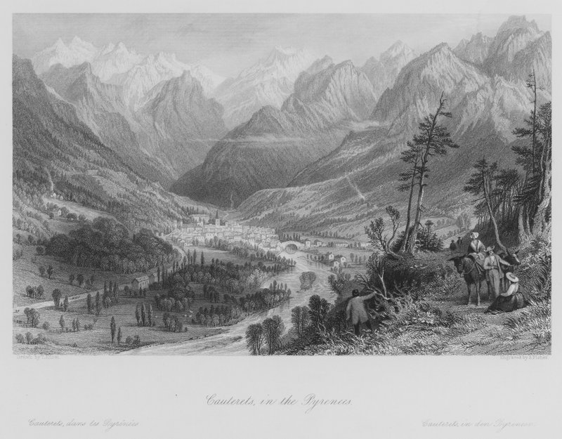 Cauterets, Pyrenees में (उत्कीर्णन) द्वारा थॉमस (बाद) अलोम