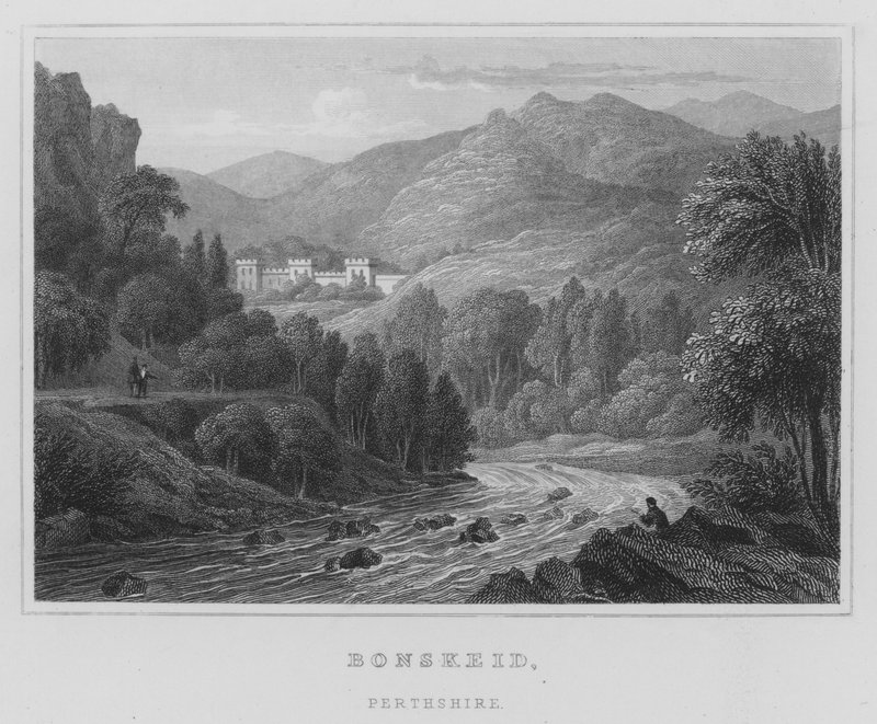 Bonskeid, पर्थशायर (उत्कीर्णन) द्वारा थॉमस होसमर शेफर्ड