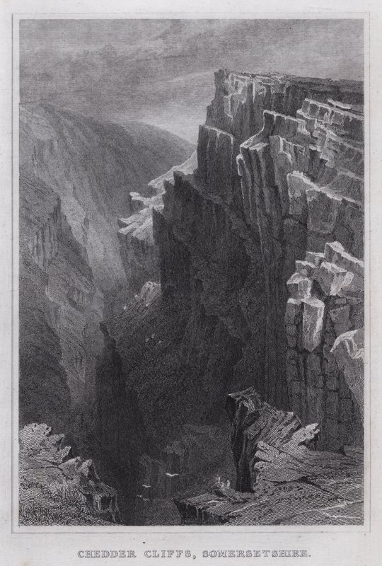 चेडर क्लिफ्स, समरसेटशायर (उत्कीर्णन) द्वारा थॉमस होसमर शेफर्ड