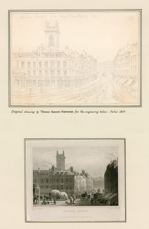 Holborn Bridge, लंदन द्वारा थॉमस होसमर शेफर्ड