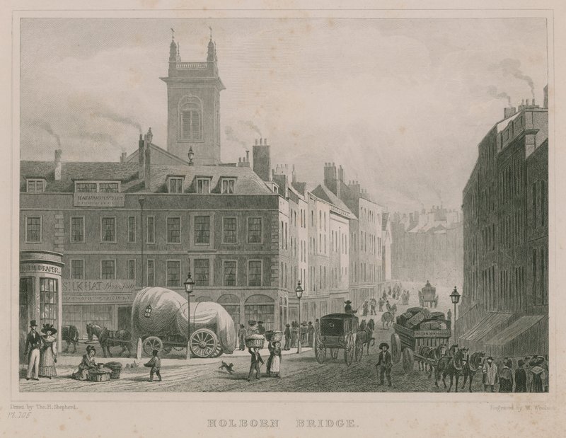 Holborn Bridge, लंदन द्वारा थॉमस होसमर शेफर्ड