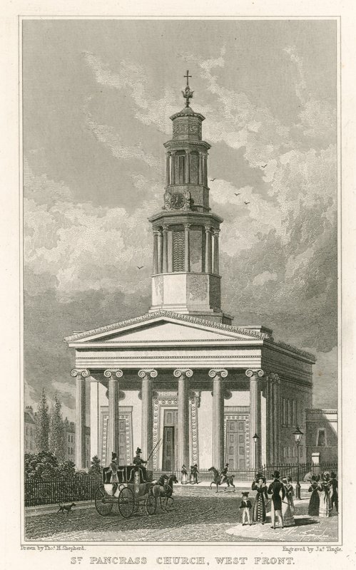 St Pancras Church, पश्चिम की ओर द्वारा थॉमस होसमर शेफर्ड