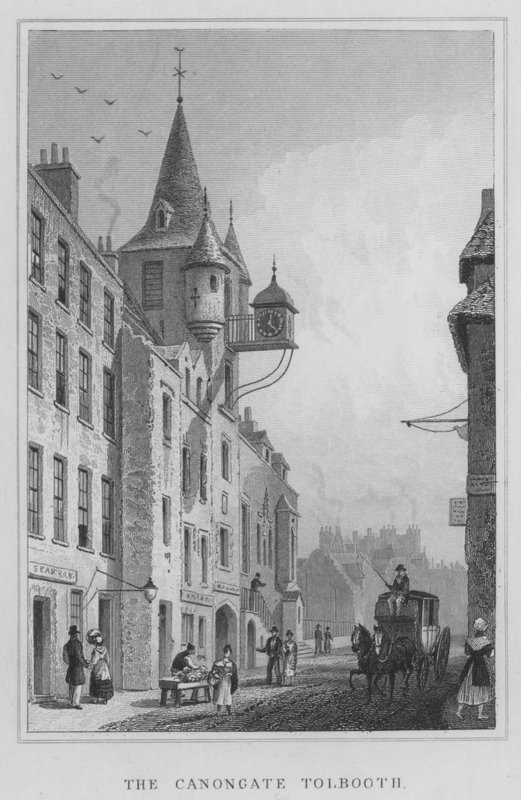 Canongate Tolbooth (उत्कीर्णन) द्वारा थॉमस होसमर शेफर्ड