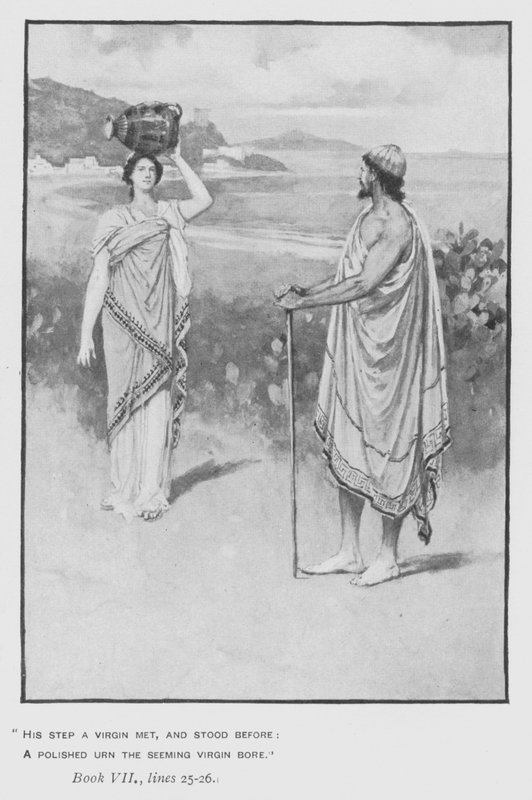होमर के पोप के ओडिसी के लिए चित्रण (लिथो) द्वारा वाल्टर पेजेट