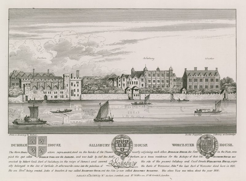 डरहम हाउस, सैलिसबरी हाउस और वॉर्सेस्टर हाउस द्वारा Wenceslaus Hollar