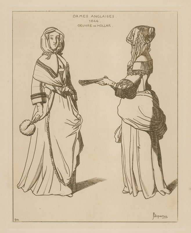 अंग्रेजी महिलाएं, 1644 द्वारा Wenceslaus Hollar