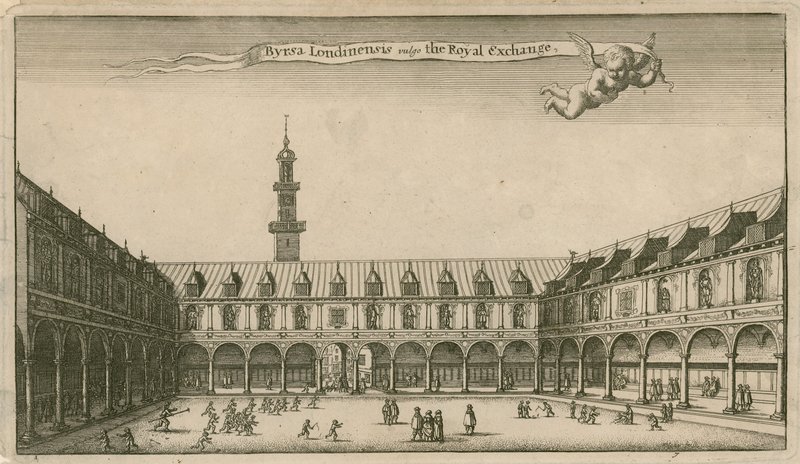 इंटीरियर ऑफ़ द रॉयल एक्सचेंज, लंदन द्वारा Wenceslaus Hollar