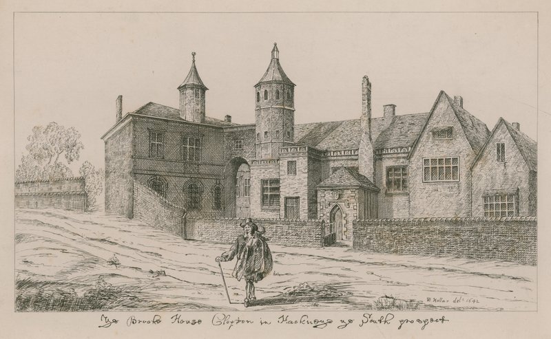 ब्रुक हाउस, हैकनी में क्लॉप्टन, दक्षिण पहलू द्वारा Wenceslaus Hollar