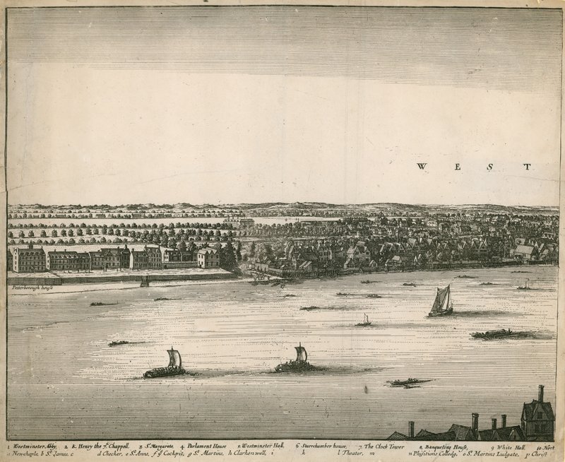 लैंबेथ से लंदन और वेस्टमिंस्टर की संभावना द्वारा Wenceslaus Hollar