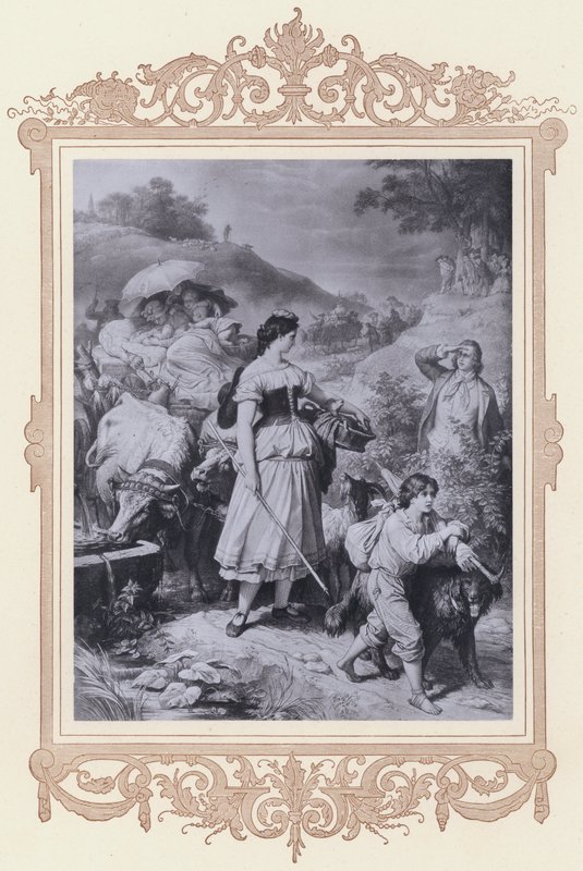 डोरोथिया और प्रवासी, हरमन और डोरोथिया (लिथो) द्वारा विल्हेम वॉन (बाद) कौलबाक