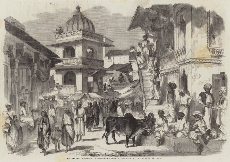 बाजार, ओडिपूर, राजपुताना द्वारा विलियम बढ़ई