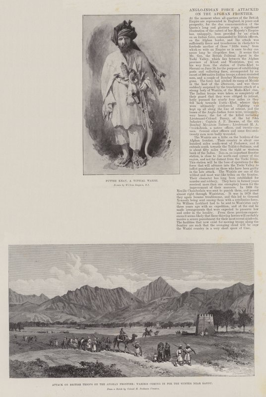 एंग्लो-इंडियन फोर्स ने अफगान फ्रंटियर पर हमला किया द्वारा विलियम क्रीमिया सिम्पसन