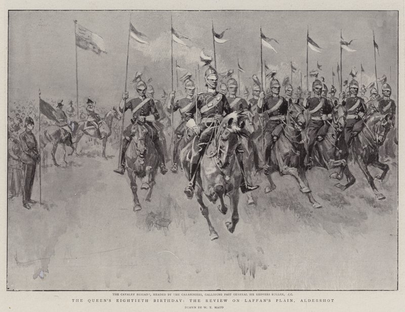 महारानी का आठवां जन्मदिन, लाफ़ान के मैदान पर समीक्षा, एल्डरशॉट द्वारा विलियम टी। मौड