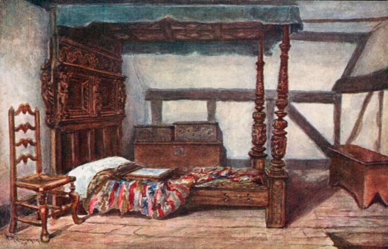 ऐनी हैथवे की झोपड़ी, बेडरूम द्वारा विलियम डब्ल्यू। क्वाटरमैन
