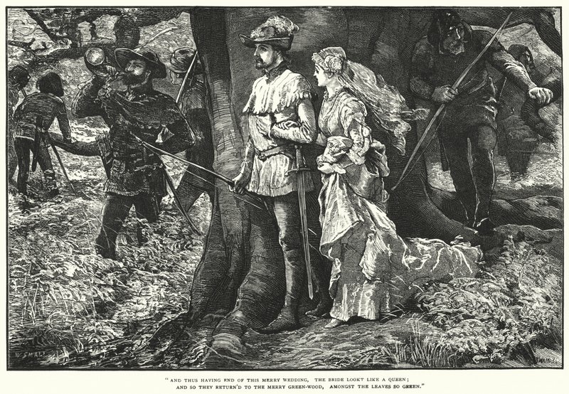 रॉबिन हुड और एलिन ए डेल (उत्कीर्णन) द्वारा विलियम (बाद में) छोटा