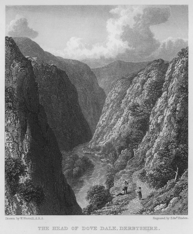 डोव डेल के प्रमुख, डर्बीशायर (उत्कीर्णन) द्वारा विलियम (बाद में) वेस्टाल