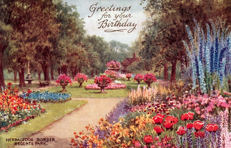 Herbaceous Border, Regents Park द्वारा विलियम एफ्लेक कैर्रूथर्स