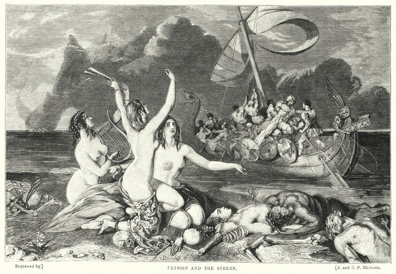 Ulysses और Syrens (उत्कीर्णन) द्वारा विलियम एलिस