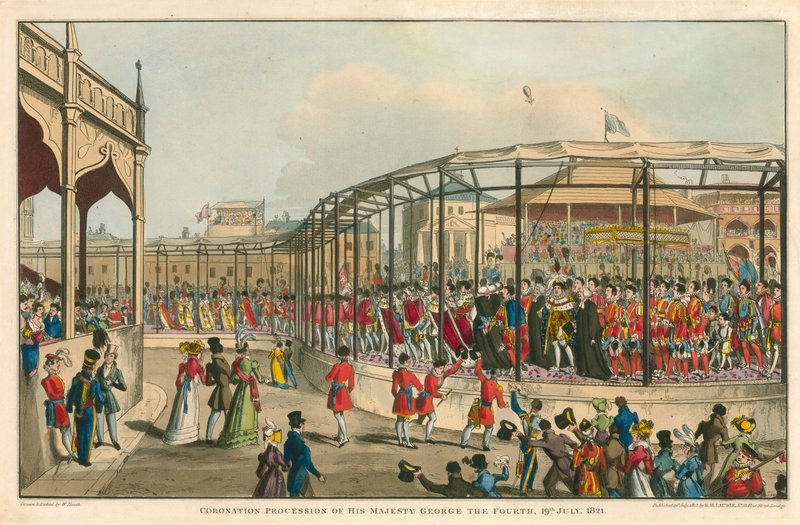 महामहिम जॉर्ज IV का राज्याभिषेक जुलूस, 19 जुलाई 1821 द्वारा विलियम हीथ