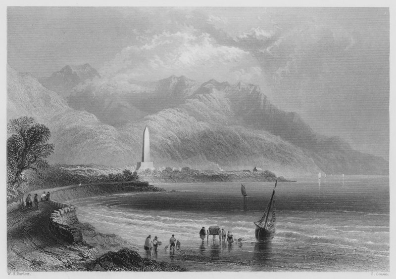 जनरल रॉस का स्मारक, रॉस-ट्रेवर (उत्कीर्णन) द्वारा विलियम हेनरी (बाद) बार्टलेट
