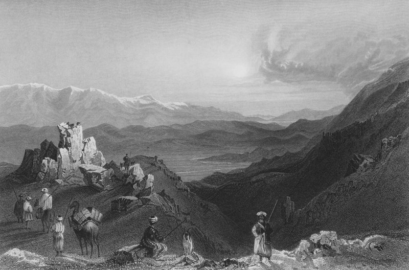 लेबनान के शीर्ष से Djebel Sheich और Mount Hermon द्वारा विलियम हेनरी बार्टलेट