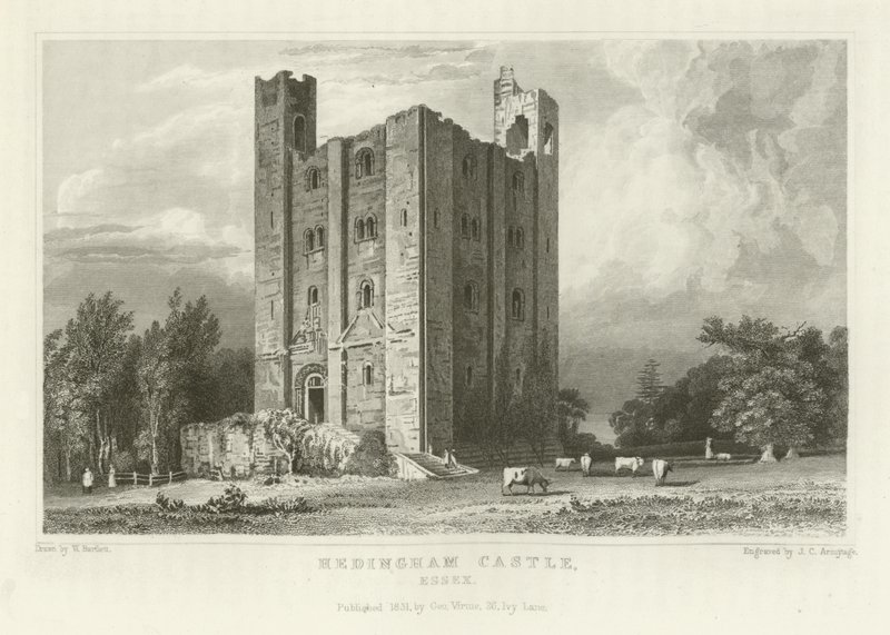 Hedingham कैसल, एसेक्स द्वारा विलियम हेनरी बार्टलेट