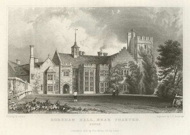 Horeham Hall, Thaxted, एसेक्स के पास द्वारा विलियम हेनरी बार्टलेट