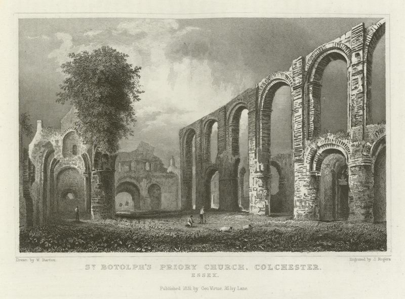 St Botolph&39;s Priory Church, Colchester, Essex द्वारा विलियम हेनरी बार्टलेट