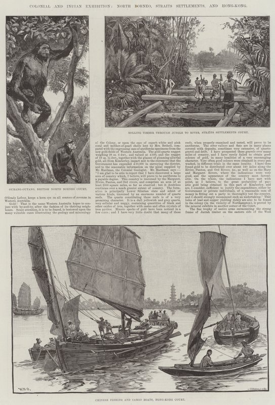 औपनिवेशिक और भारतीय प्रदर्शनी, नॉर्थ बोर्नियो, स्ट्रेट्स सेटलमेंट्स और हॉन्ग-कॉन्ग द्वारा विलियम हेशम ओवरेंड