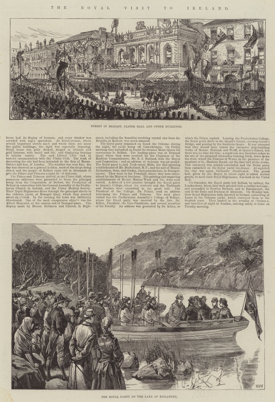 द रॉयल विजिट टू आयरलैंड द्वारा विलियम हेशम ओवरेंड