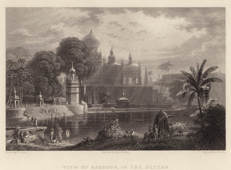 दक्कन में ससूर का दृश्य (उत्कीर्णन) द्वारा विलियम पुरसर