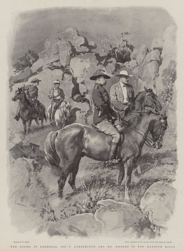 द रोडिंग इन द रोड्सिया, सर एफ कैरिंगटन और श्री रोड्स इन द मेटोपो हिल्स द्वारा विलियम स्मॉल