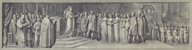 मिलान कैथेड्रल में इटली के राजा के रूप में नेपोलियन का राज्याभिषेक, 23 मई 1805 द्वारा एंड्रिया अपियानी द एल्डर के बाद