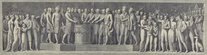 29 जून 1796 को कस्टलपाइन गणराज्य की स्थापना की शपथ ग्रहण की द्वारा एंड्रिया अपियानी द एल्डर के बाद