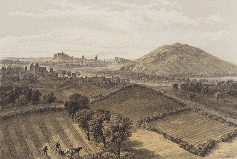 Craigmillar Castle (क्रोमोलिथो) के पास एडिनबर्ग द्वारा डेविड रॉबर्ट्स के बाद