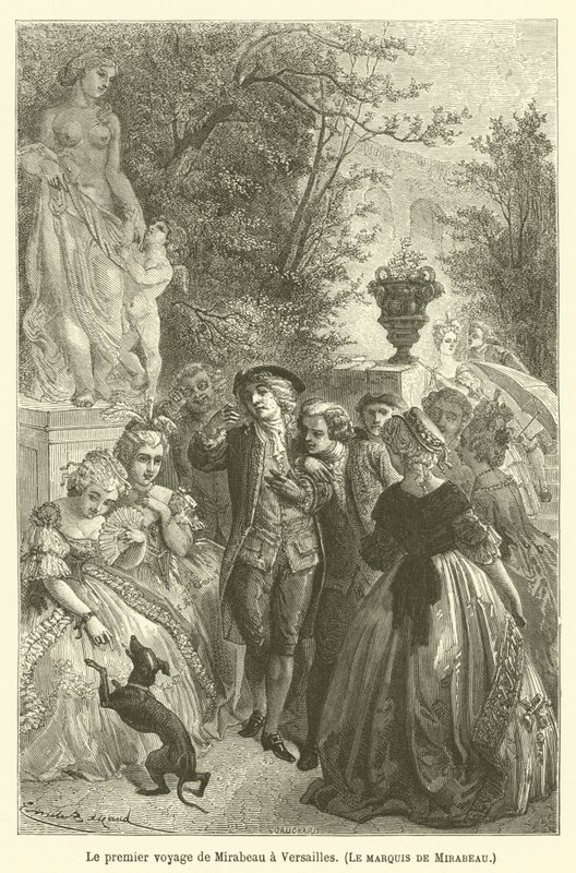 Mirabeau की वर्साय की पहली यात्रा, The Marquis of Mirabeau द्वारा एमिल एंटोनी बेयर्ड के बाद