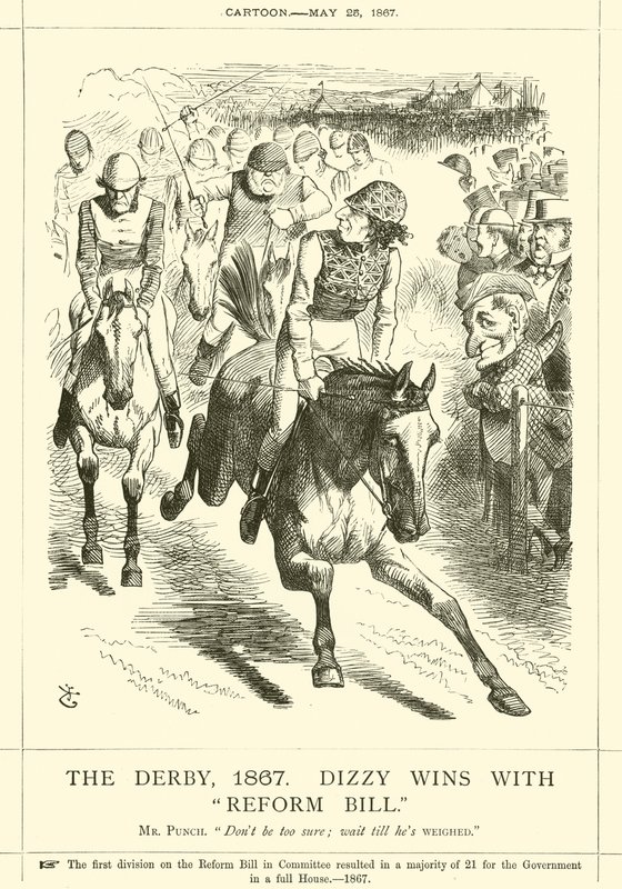 डर्बी, 1867, डिज़ी ने रिफॉर्म बिल के साथ जीत हासिल की द्वारा जॉन टेनील के बाद
