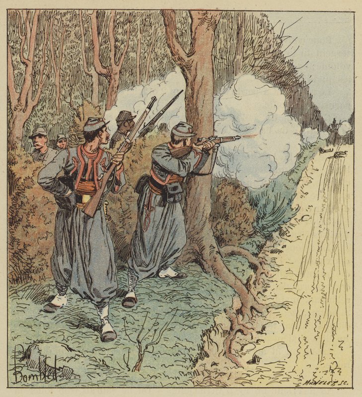 Papal Zouaves Orleans के जंगल में रिटायर होते हैं, डिफ़ॉल्ट रूप से बवेरियन में रहते हैं द्वारा लुई चार्ल्स बम के बाद