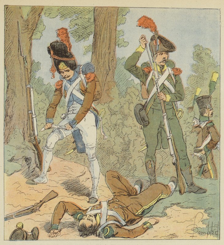 इटैलियन ट्रूप्स, पीडियन लीजन, बैटल इन्फैंट्री, 1806, लीजन इटैलियन, 1800 द्वारा लुई चार्ल्स बम के बाद
