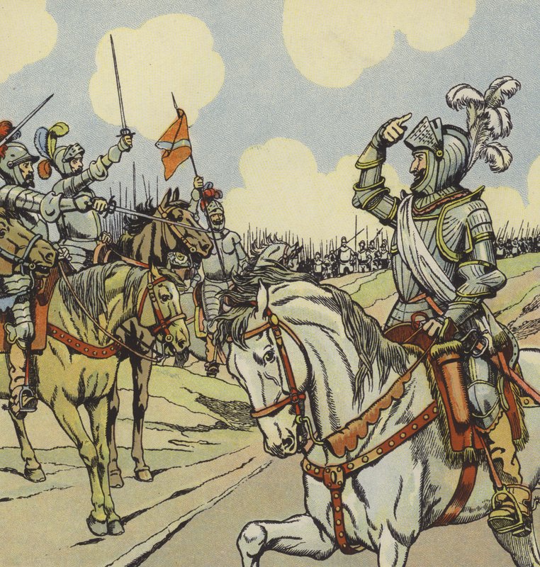 1590 की इव्री की लड़ाई में फ्रांस के राजा हेनरी चतुर्थ द्वारा Onfray de Breville नौकरी